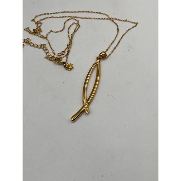 Touchstone Crystal by Swarovski Gold Plated Chain and Crystal Why Not Pendant - Picture 9 of 10